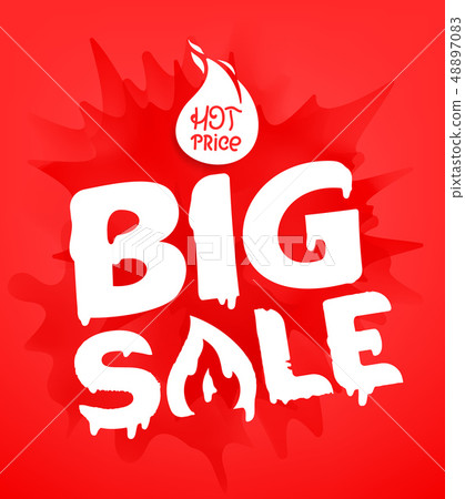 Big sale banner template. Hot price concept 48897083