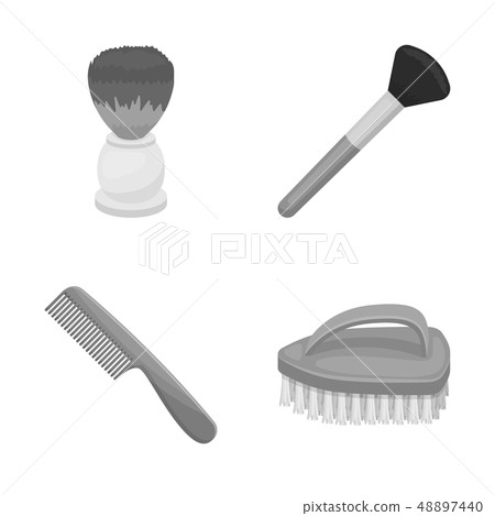 Isolated object of brush  and hygiene  icon. Set of brush  and shower vector icon for stock. 48897440