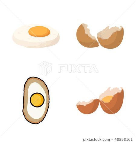 Vector illustration of egg and breakfast logo. Collection of egg and meal stock symbol for web. Vector illustration of egg and breakfast logo. Collection of egg and meal stock symbol for web. 48898161