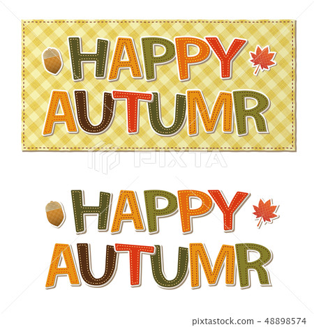 信材料字母貼花補丁風格秋季秋季 48898574