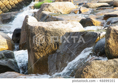 Settle of riverbank and water flow .... Aperture value: F13, Shutter speed: 1/80, ISO speed: 400 Settle of riverbank and water flow .... Aperture value: F13, Shutter speed: 1/80, ISO speed: 400 48899101