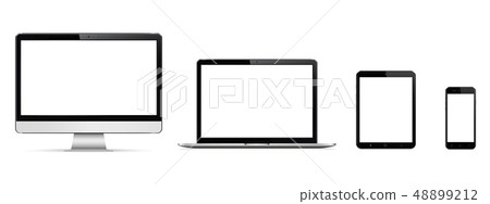 Realistic set of digital devices 48899212