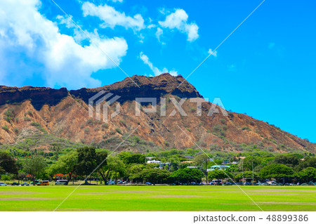 從卡皮歐拉尼公園（夏威夷）看到的鑽石頭 48899386