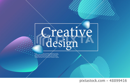 Fluid shapes composition. Wavy cover design. Fluid shapes composition. Wavy cover design. 48899416