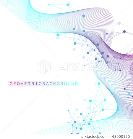 Big Genomic Data Visualization. DNA helix, DNA strand, DNA Test. Molecule or atom, neurons. Abstract Big Genomic Data Visualization. DNA helix, DNA strand, DNA Test. Molecule or atom, neurons. Abstract 48900130