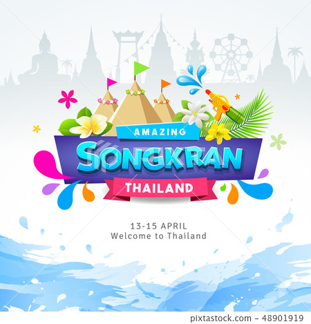 Happy Amazing Songkran Thailand Festival colorful Happy Amazing Songkran Thailand Festival colorful 48901919
