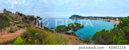 Summer La Fosca beach, Palamos, Spain. Summer La Fosca beach, Palamos, Spain. 48902216