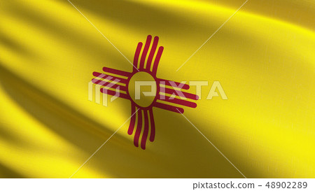 New Mexico state flag in The United States of New Mexico state flag in The United States of 48902289