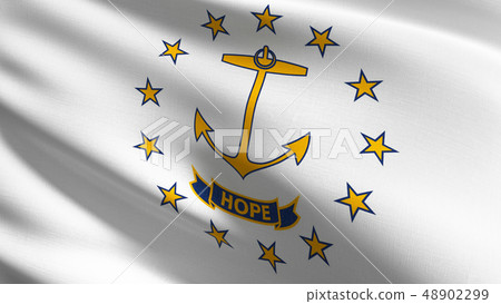 Rhode Island state flag in The United States of 48902299