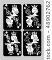 Poker cards Queen set 48902762