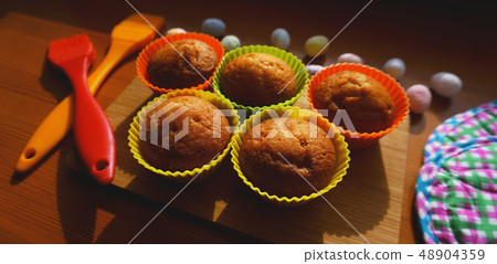 Mini Cakes Decorated with Eggs, Easter Dessert 48904359