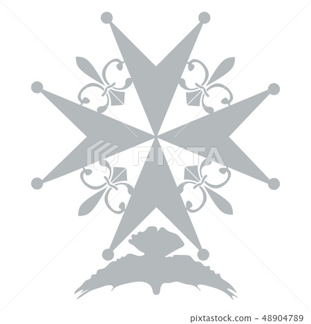 Huguenot Cross as a symbol of evangelical Reformed Church in France. Huguenot Cross isolated vector Huguenot Cross as a symbol of evangelical Reformed Church in France. Huguenot Cross isolated vector 48904789