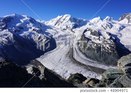 A glacier viewed from the Gornergrat observatory 48904971