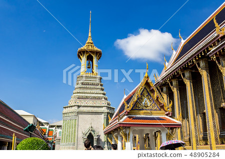 Belfry and main hall Wat Phra Kaew temple 48905284