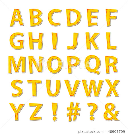Alphabet Applique Patch Style Orange 48905709