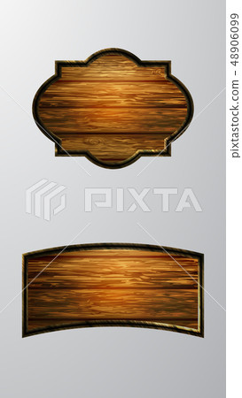 Vector realistic illustration of wooden signboard Vector realistic illustration of wooden signboard 48906099