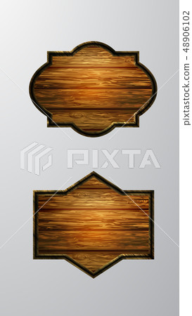Vector realistic illustration of wooden signboard Vector realistic illustration of wooden signboard 48906102