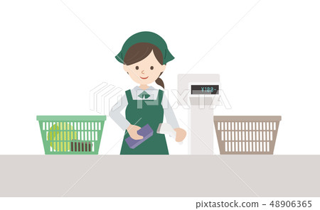 Cash register work woman 48906365