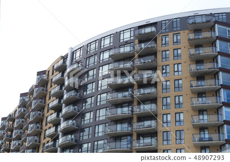 apartment building condo modern residential urban apartment building condo modern residential urban 48907293