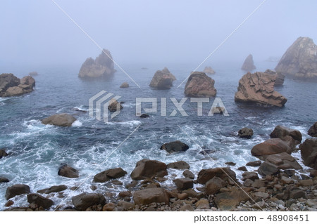 Kuji-Kosode捕魚港口風景 48908451