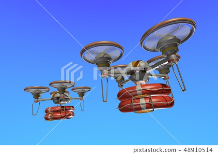 Rescue drone (with flying ring, formation flight) 48910514