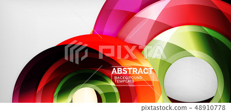 Glossy circles geometric background 48910778