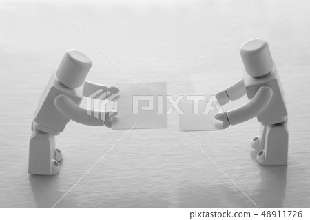 AI robot that delivers business cards by business card exchange AI robot that delivers business cards by business card exchange 48911726