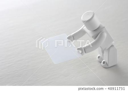 AI robot that delivers business cards by business card exchange 48911731