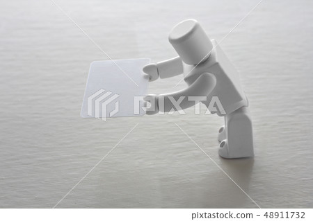 AI robot that delivers business cards by business card exchange 48911732