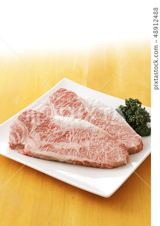 Wagyu beef sirloin steak 48912488