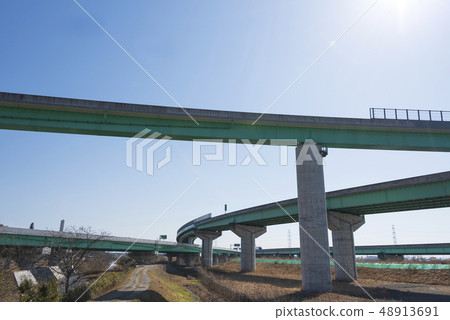 Sanriku Expressway Highway Viaduct Rifu Junction Sanriku Expressway Highway Viaduct Rifu Junction 48913691