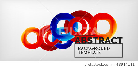 Flying circles geometric abstract background Flying circles geometric abstract background 48914111