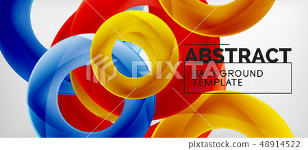 Colorful vector rings geometric abstract... - Stock Illustration ...