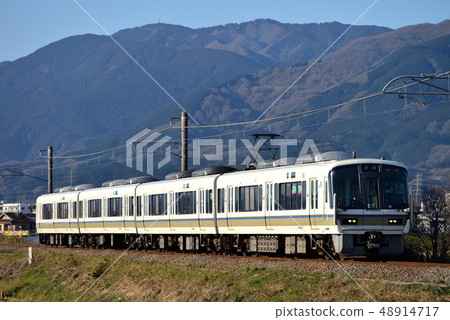 221 series Wakayama Line 4 cars that go through the Ibaraki mountain pass 48914717