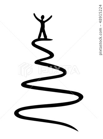 Route to success vector illustration. Route to success vector illustration. 48915224