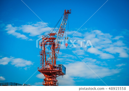 Apartment under construction and blue sky Apartment under construction and blue sky 48915558