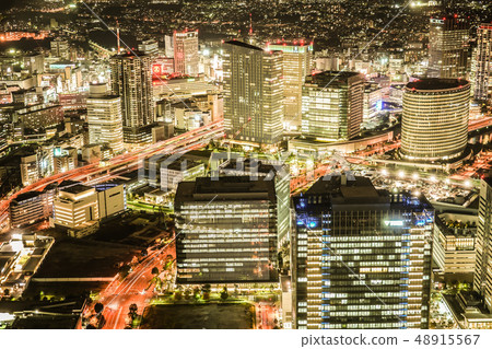 從橫濱地標塔看到的夜景 48915567
