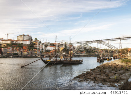 Ancient sailing vessels on Douro River. 48915751