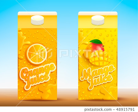 Set of two juice tetra packs with different tastes Set of two juice tetra packs with different tastes 48915791