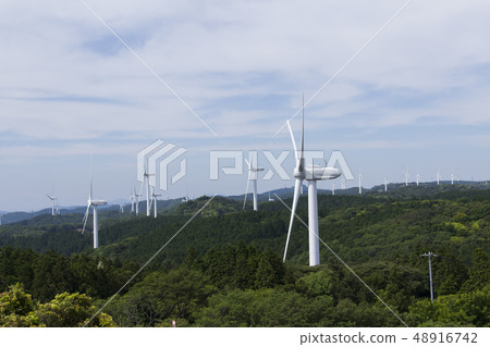 Wind power generation facility in Aoyama plateau / Mie prefecture 48916742
