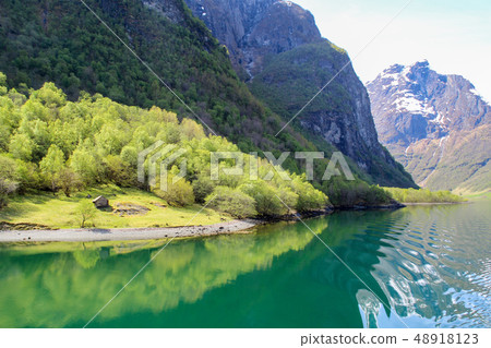 Norwegian fjord beautifully magnificent landscape Norwegian fjord beautifully magnificent landscape 48918123
