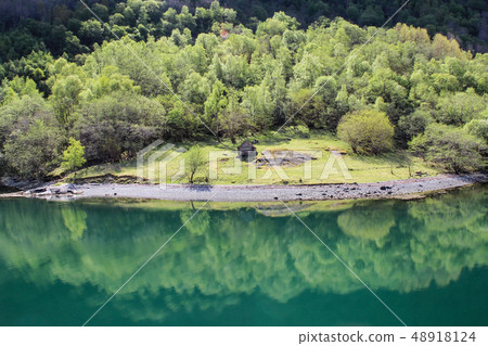 Norwegian fjord beautifully magnificent landscape Norwegian fjord beautifully magnificent landscape 48918124