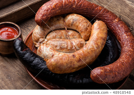 Smoked meats and sausages Smoked meats and sausages 48918548