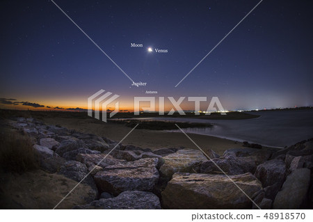 conjunction of moon and venus before sunrise conjunction of moon and venus before sunrise 48918570