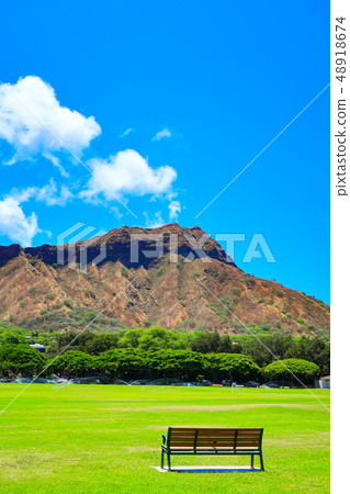 從卡皮歐拉尼公園（夏威夷）看到的鑽石頭 48918674