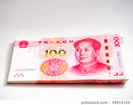 100 Yuan Note, Bank Account, Chinese Currency 48919148