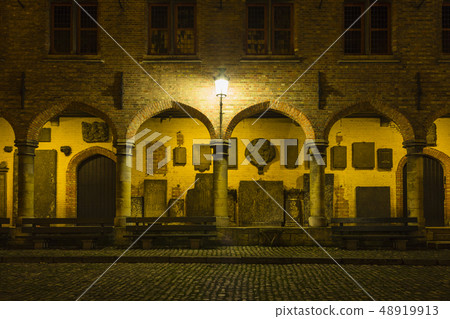Night view of Belgium Bruges 48919913