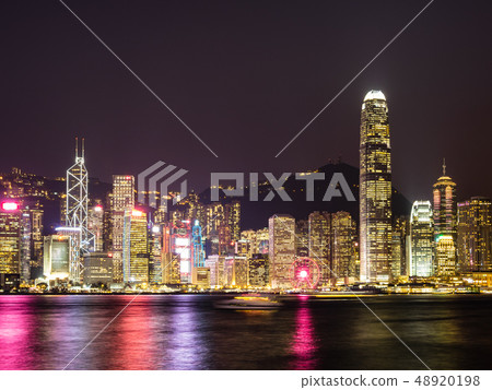 Hong Kong Victoria Harbor night view 48920198