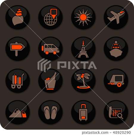 Travel icons set 48920290