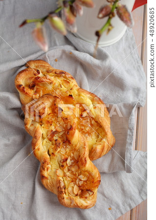 Danish Pastry with almonds 48920685